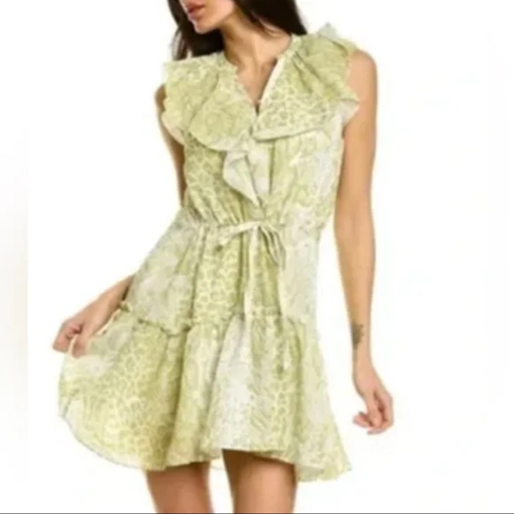 GREEN RUFFLED SHORT DRESS (2)